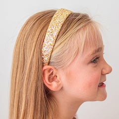 FROG SAC glitter headbands side view showing color-shifting glitter for party-ready style.