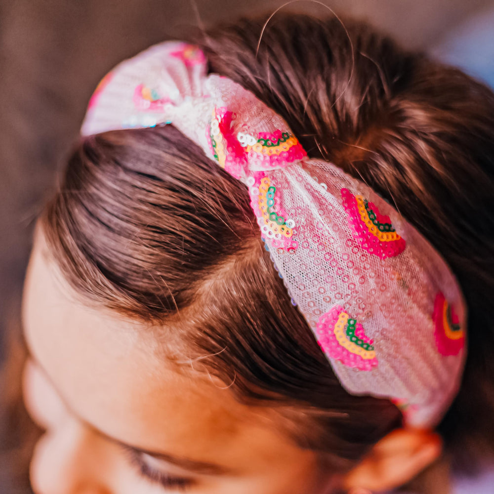 FROG SAC Knot Headband soft felt lining, gentle on sensitive heads