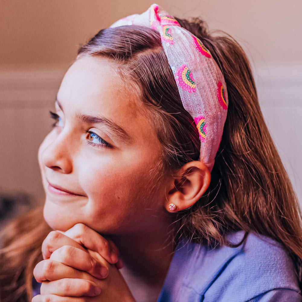 FROG SAC knot headband, gift-ready presentation for birthdays