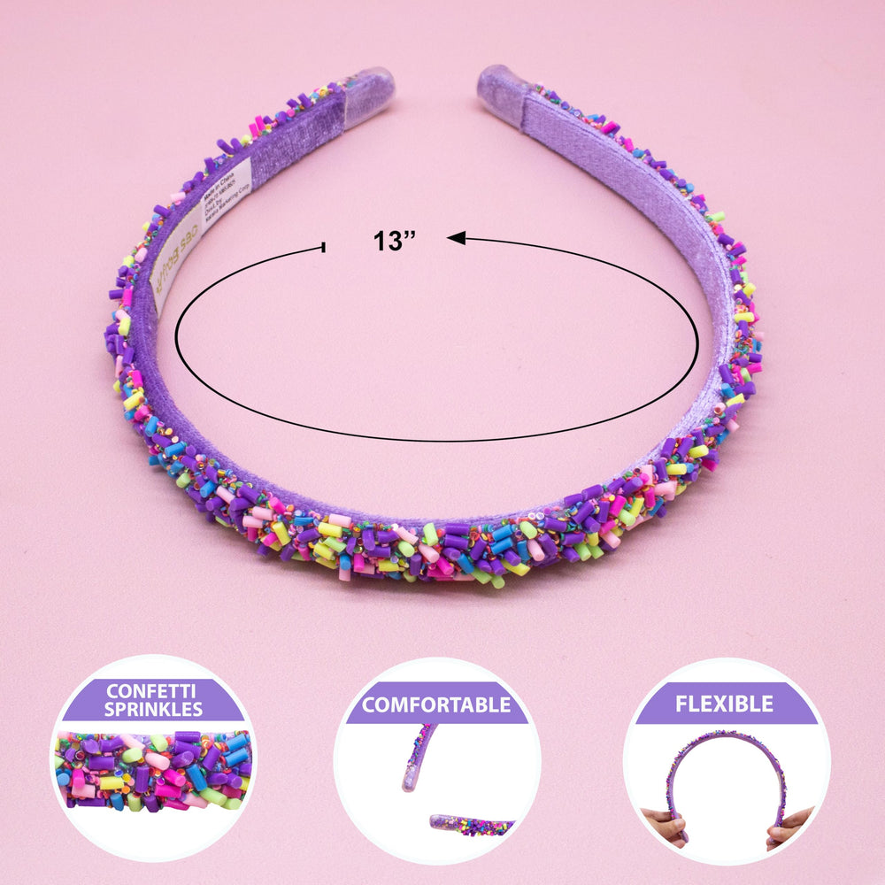 FROG SAC rainbow sequin headband offers colorful style for daily outfits.