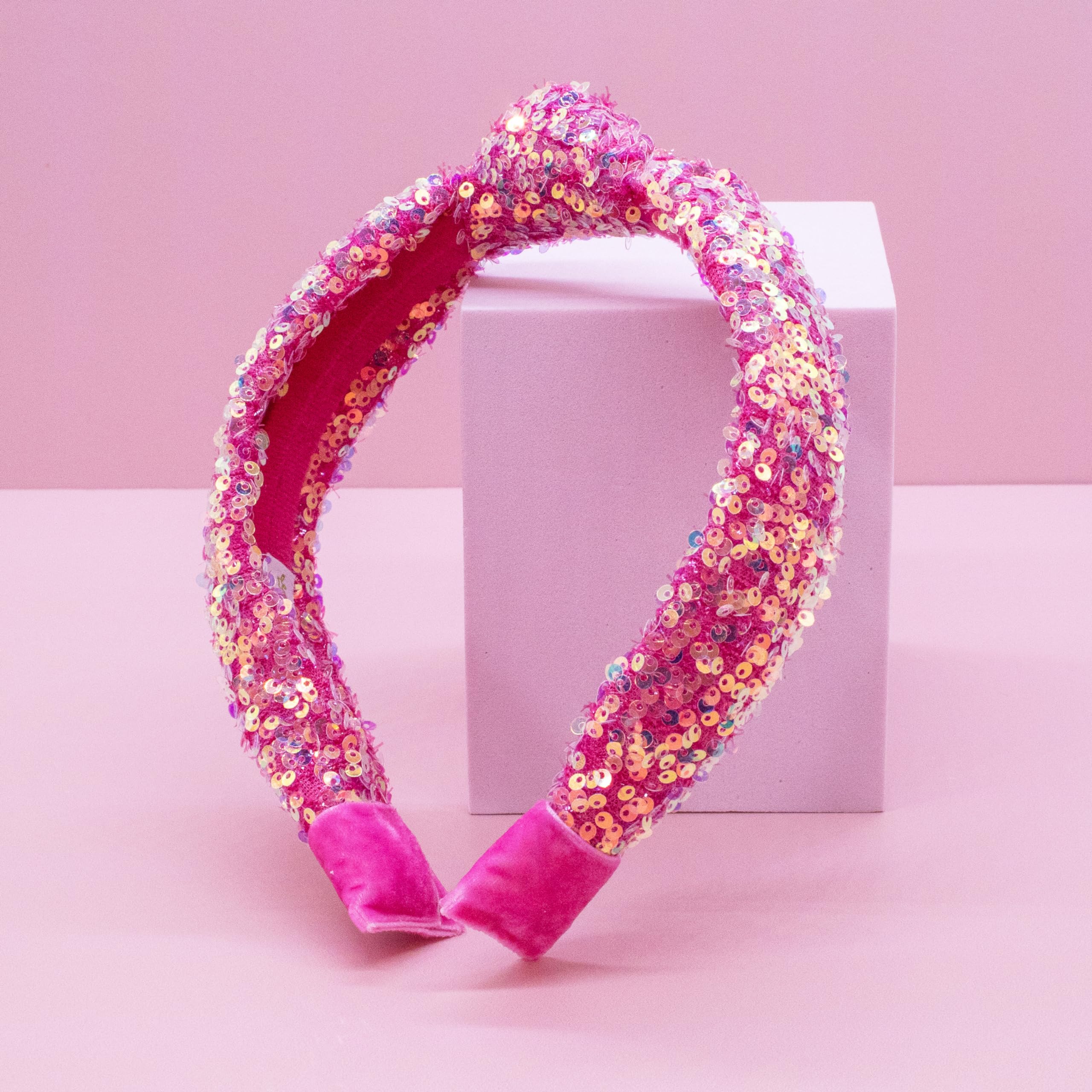 FROG SAC Sequin Knot Headband supports Girls, Inc. while adding sparkle to outfits.