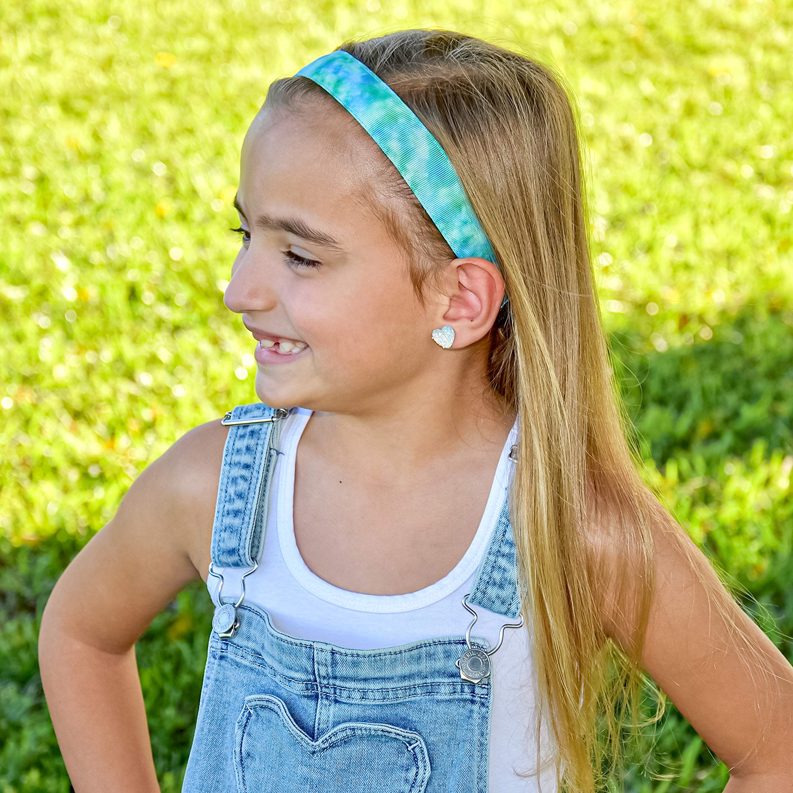 FROG SAC adjustable-back headbands—custom fit for active girls.