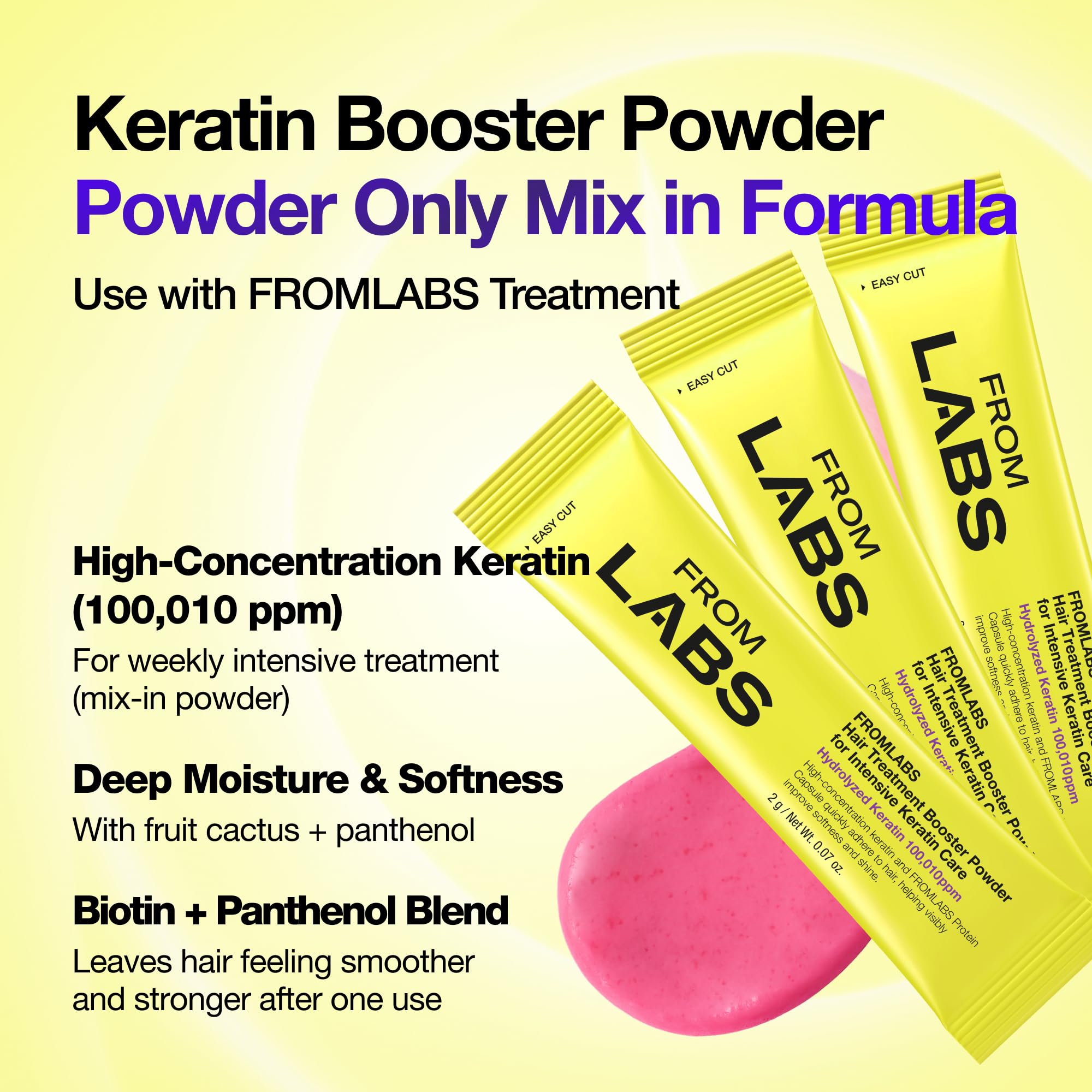 FromLabs powder-to-mix-with-treatment demonstrates easy integration with protein capsule repair.