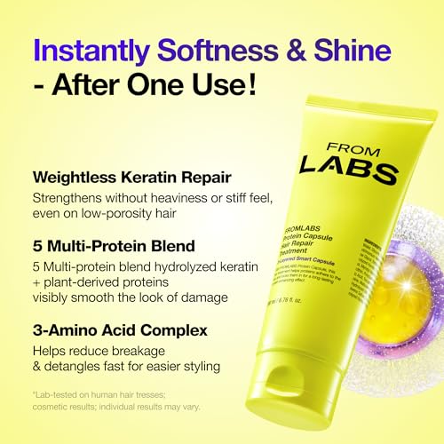 FROMLABS application on mid-lengths demonstrates detangling ease and light feel.