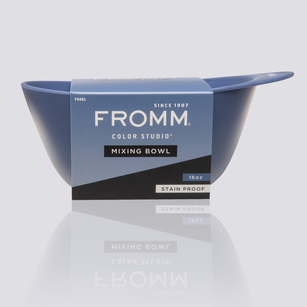 Fromm rubberized base prevents spills for safer studio use.