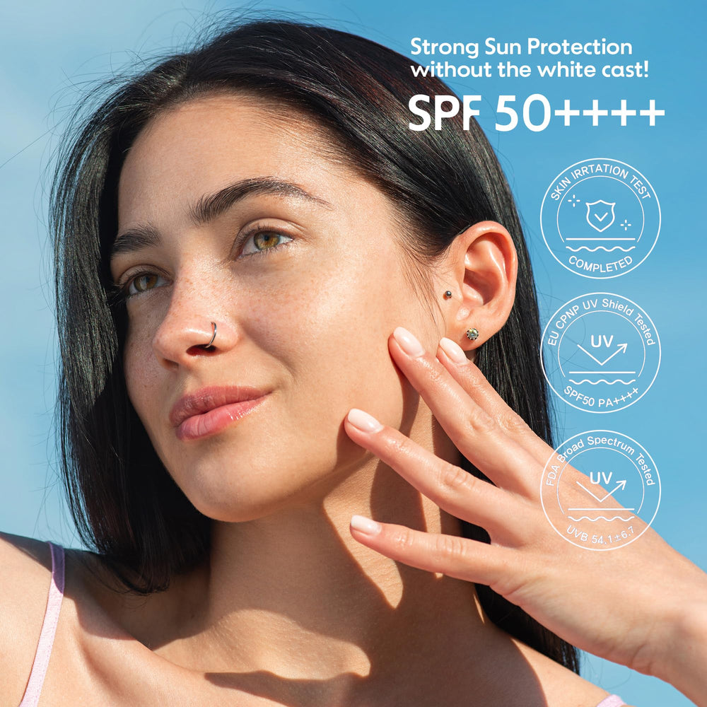 FRUDIA air-fit texture sunscreen application shows ultra-light, non-greasy coverage.