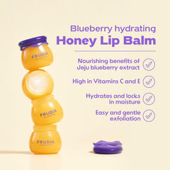 Frudia lip balm tube opened showing jam-like, exfoliating texture.