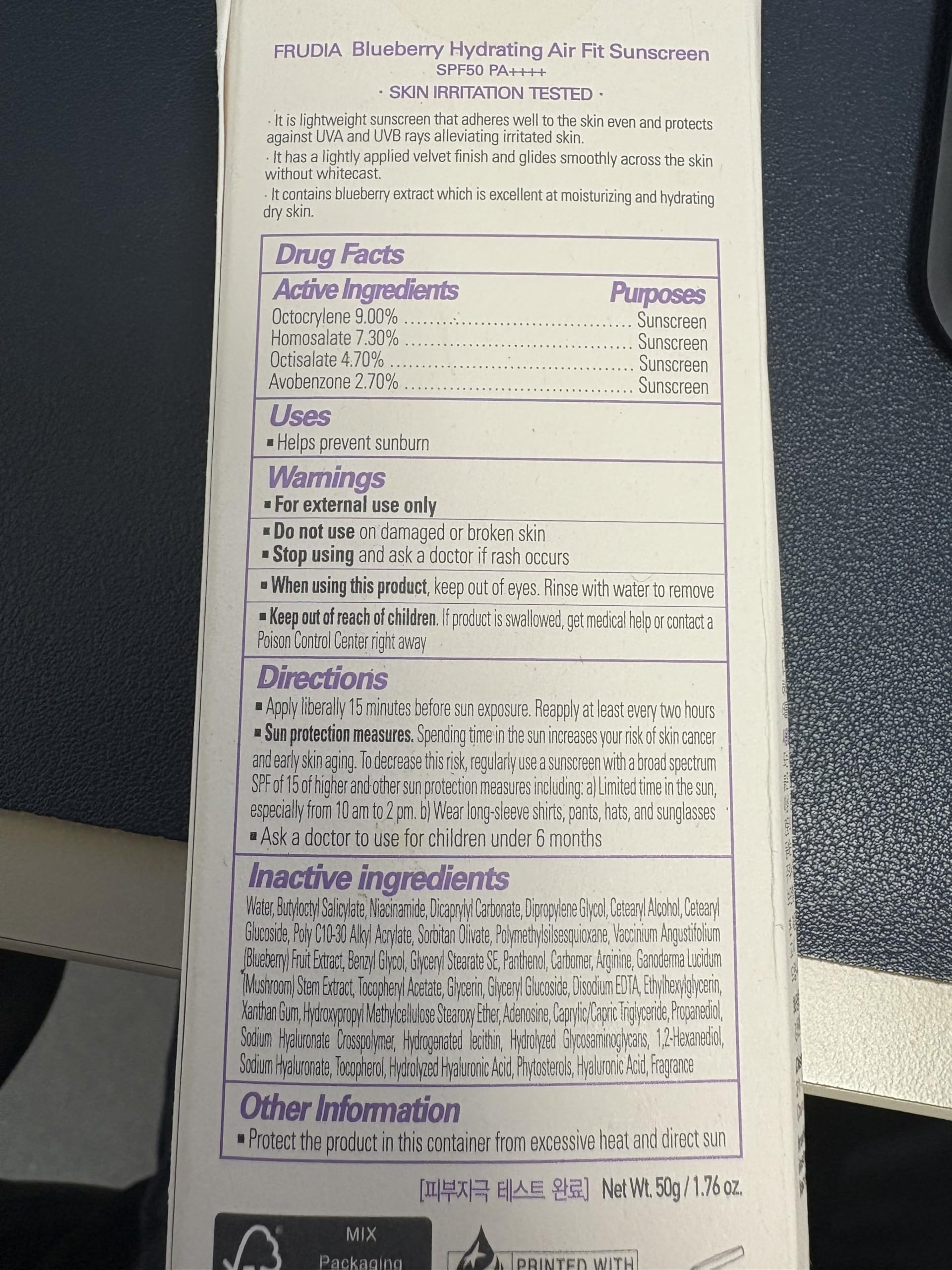 FRUDIA RVITA WDS technology graphic explains nutrient preservation from fruit extracts.
