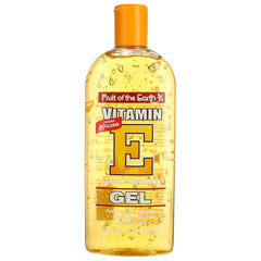 Fruit of the Earth Vitamin E Aloe Vera Gel label closeup showing soothing hydration