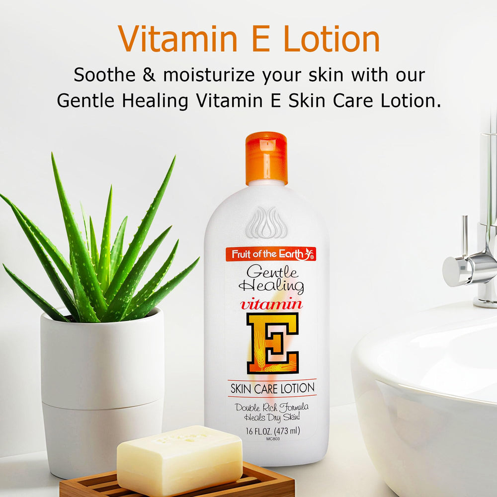 Fruit of the Earth Vitamin E Lotion ingredients-aloe-vera close-up showcases natural moisturizing blend.