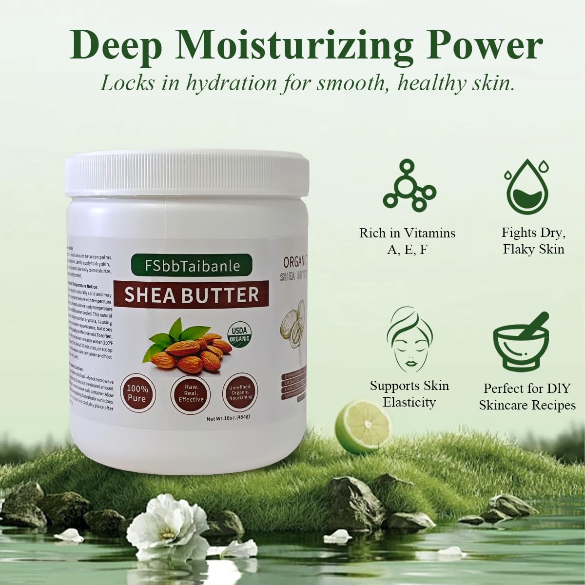 FSbbTaibanle raw unrefined shea butter with natural texture for DIY skincare