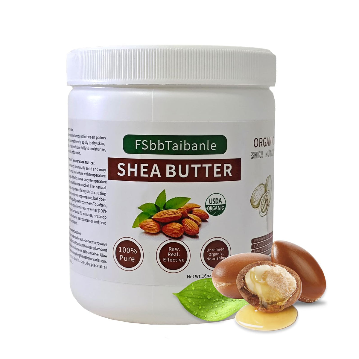 FSbbTaibanle Shea Butter 16 oz jar—deeply moisturizing ivory-shea for skin