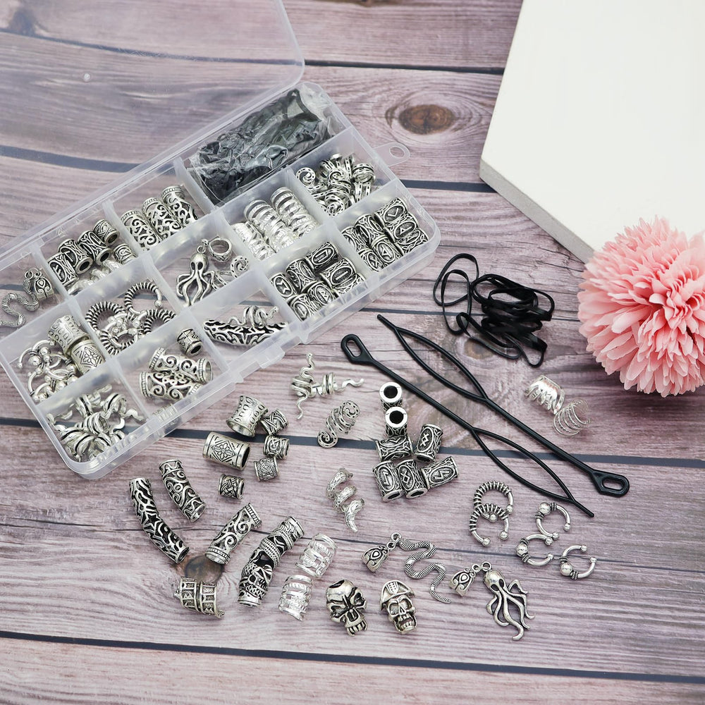 Fscwlmon Viking hair braiders plastic gadget enables easy bead placement.