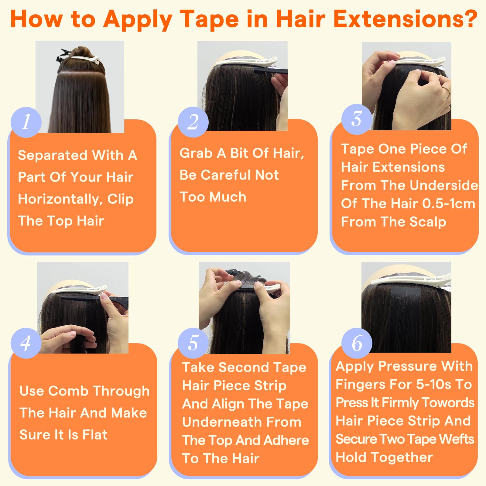 Fshine Tape-in extensions care-cleaning closeup for simple maintenance