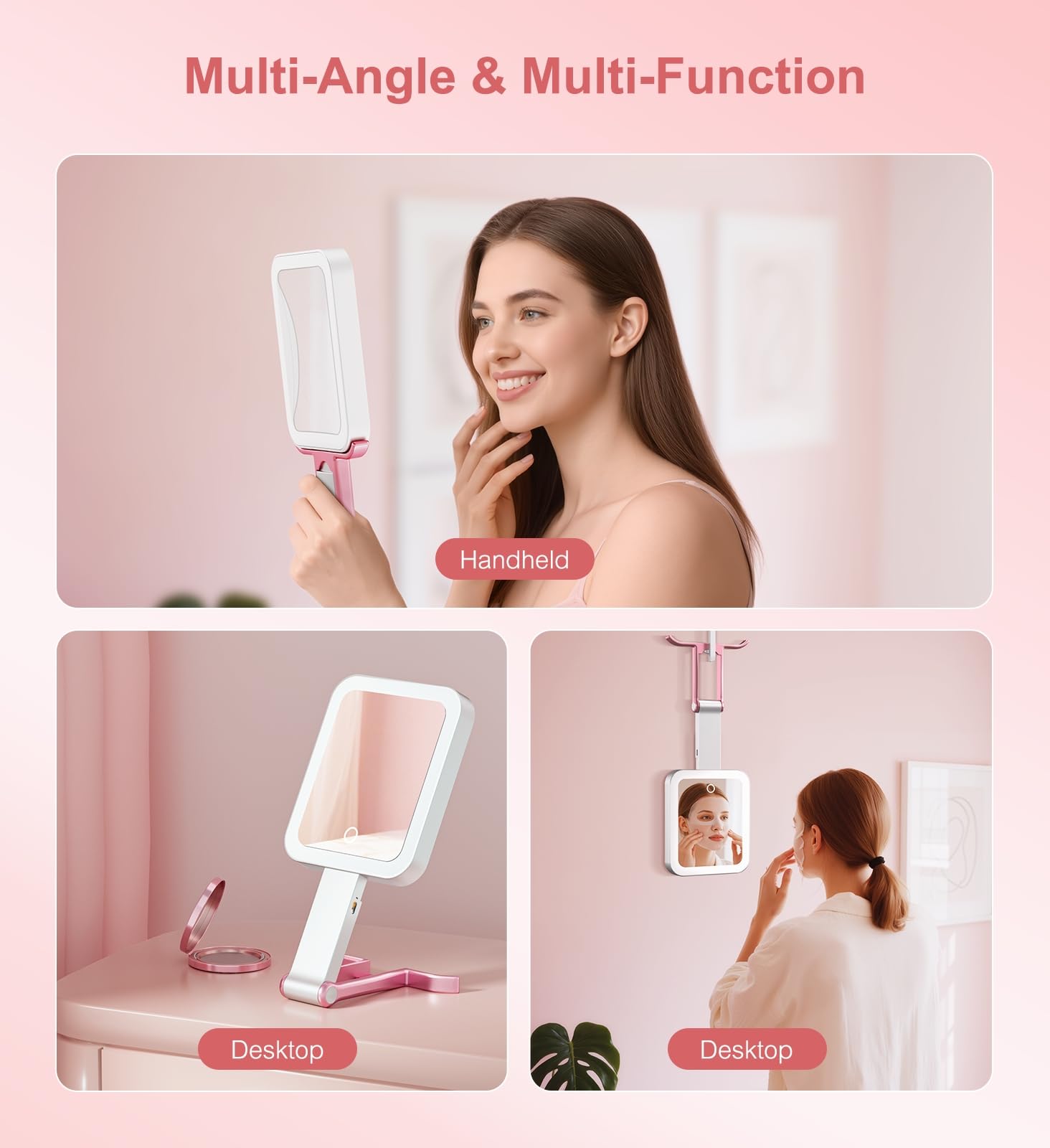 Fshyos travel makeup mirror ultra-thin portable design for travel and daily use