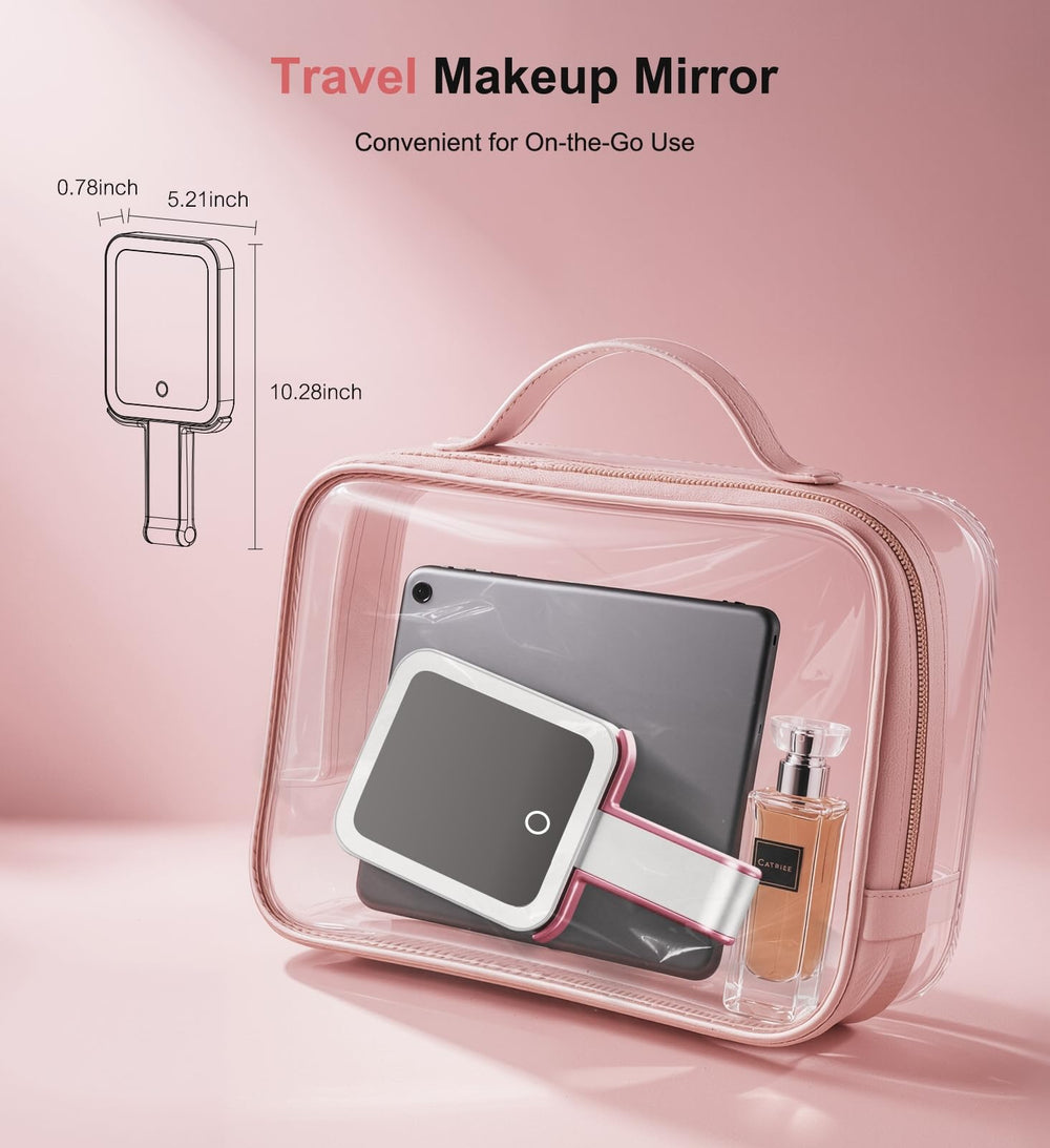 Fshyos travel makeup mirror pink gift box packaging ready for gifting