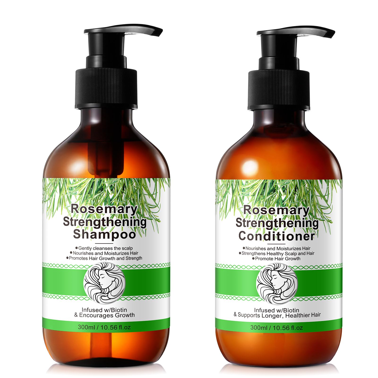 FSLHCY rosemary mint shampoo bottle highlighting cleansing and nourishment for healthier hair