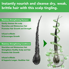 FSLHCY rosemary mint shampoo label with biotin-enriched formula for stronger-looking hair