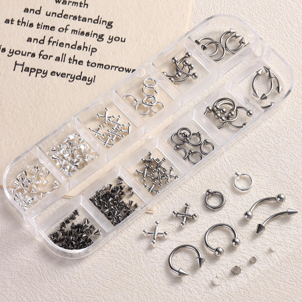 FSpronail silver and black charms provide metal durability for long-lasting nail decor.