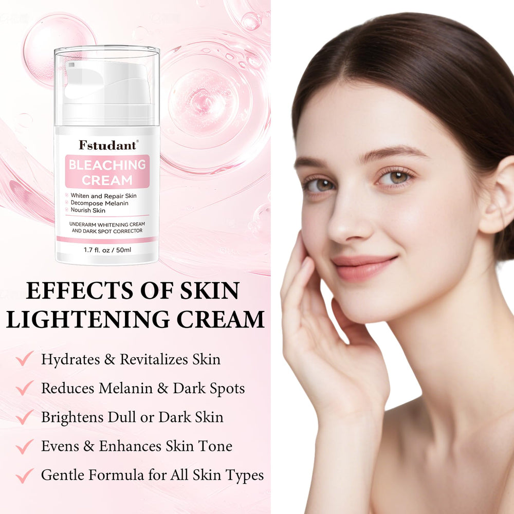 Close-up of Fstudant cream texture showing smooth, fast-absorbing skin feel.