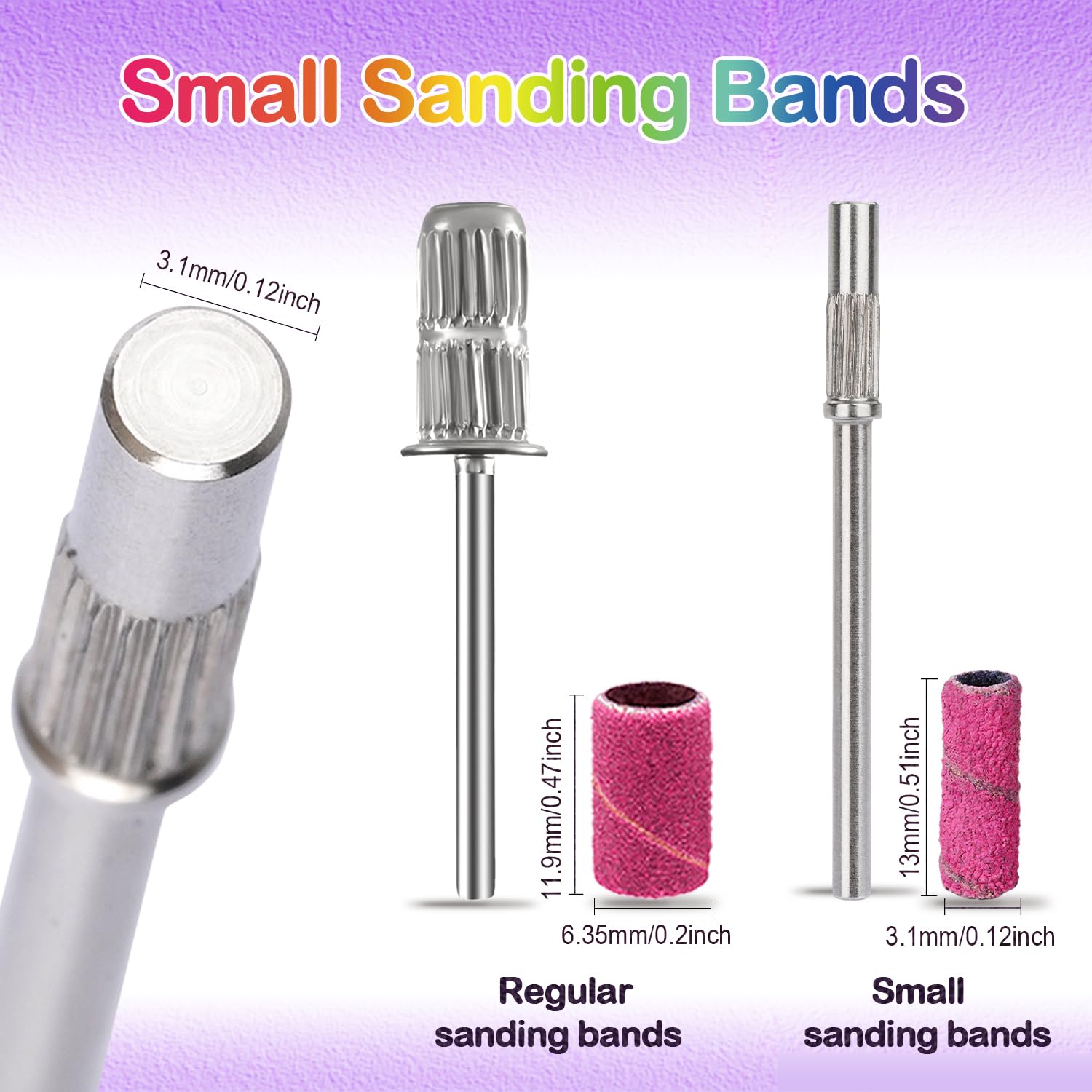 Ftimda coarse to fine grit bands for efficient nail prep and shaping