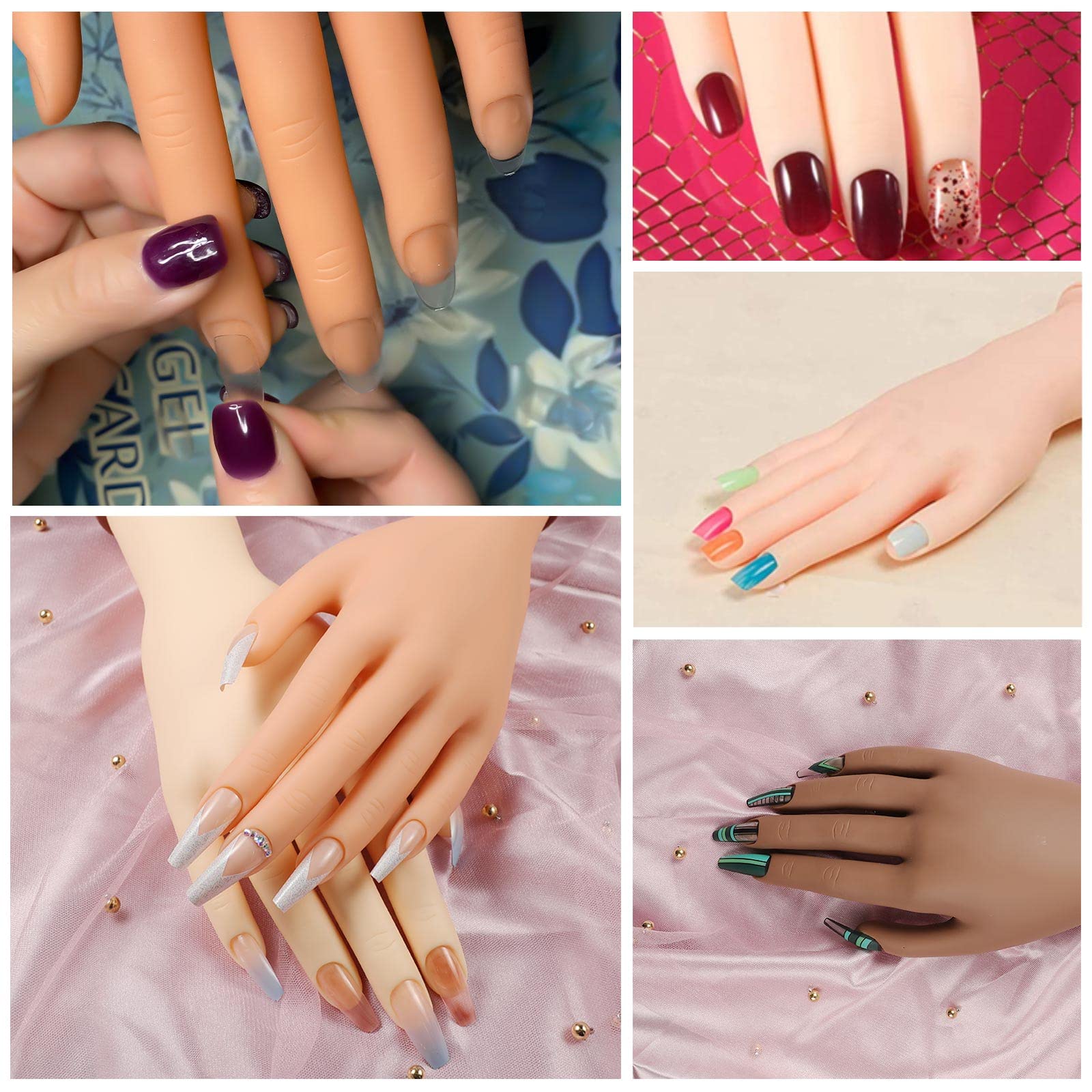 FU SHEN Practice Hand dimensions 29cm by 9.5cm fit standard nail art setups.