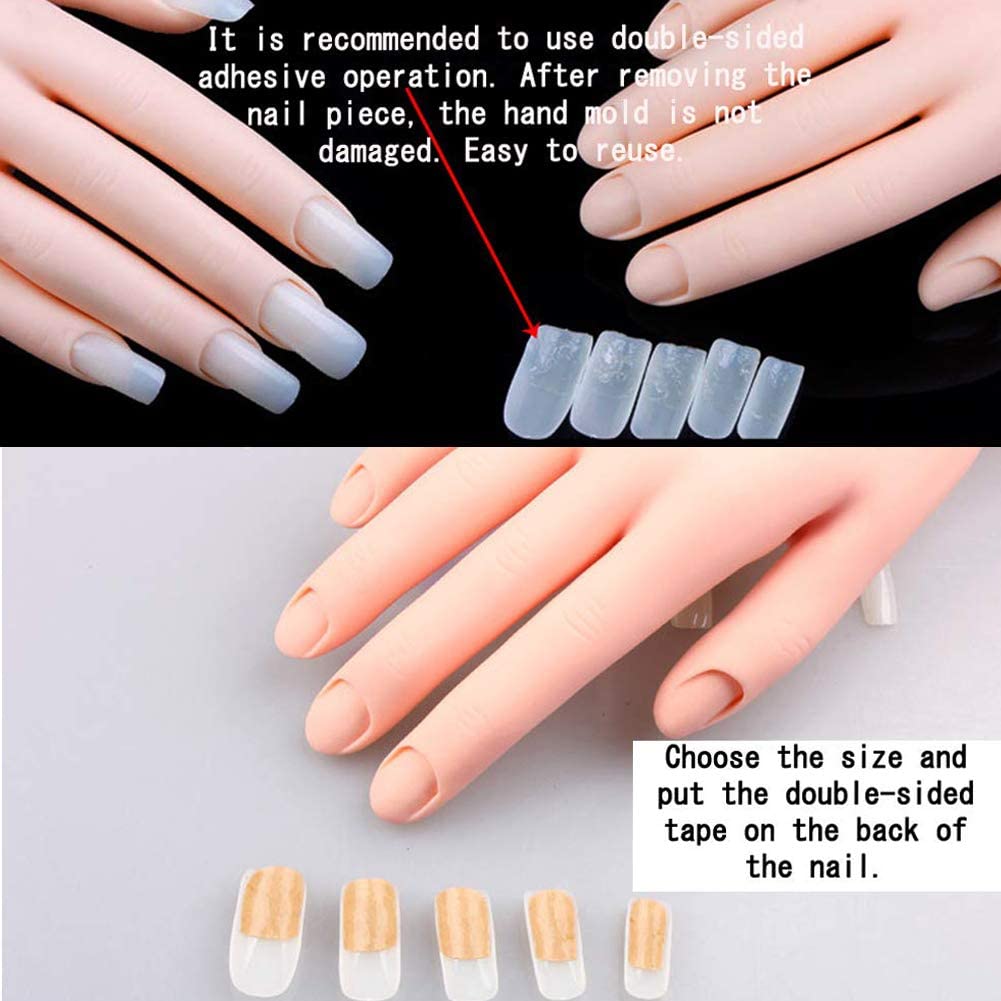 FU SHEN Practice Hand realistic nail groove aids pattern transfer practice.