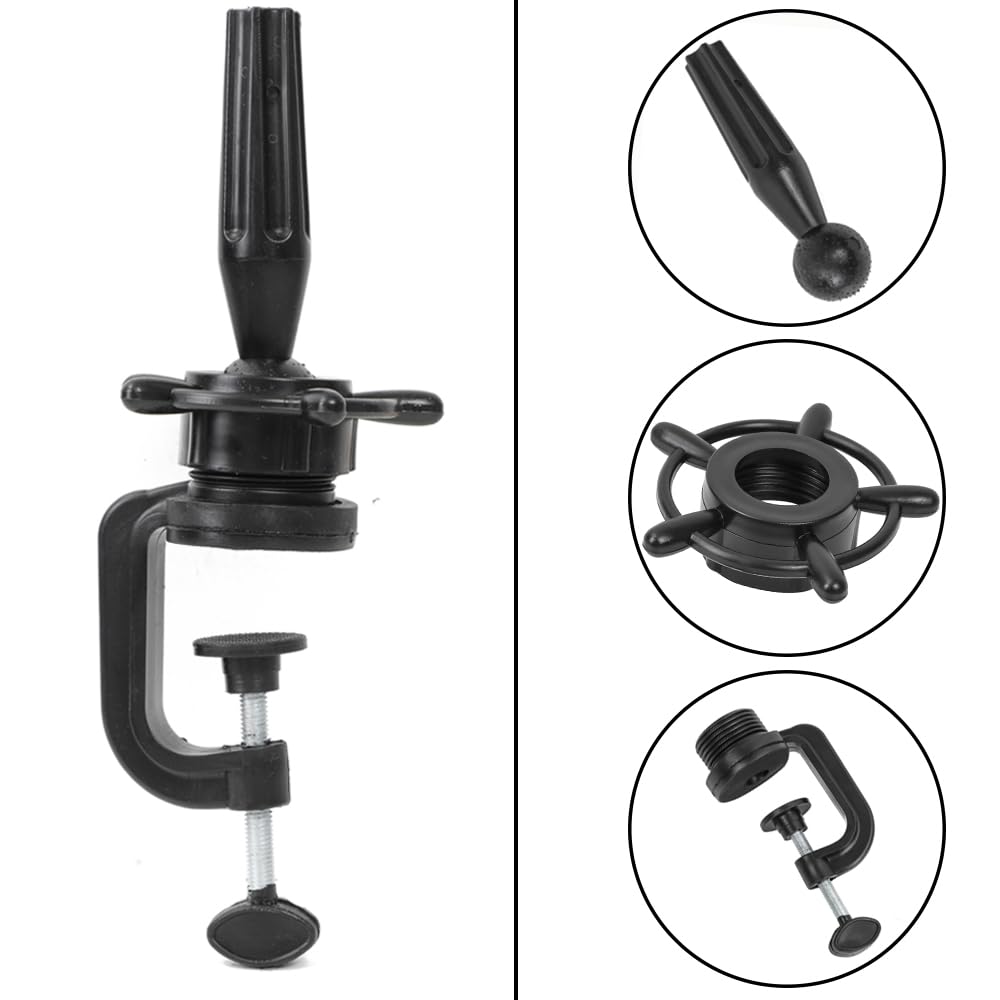 FU SHEN Wig Mannequin Head Stand close-up clamp highlighting sturdy grip