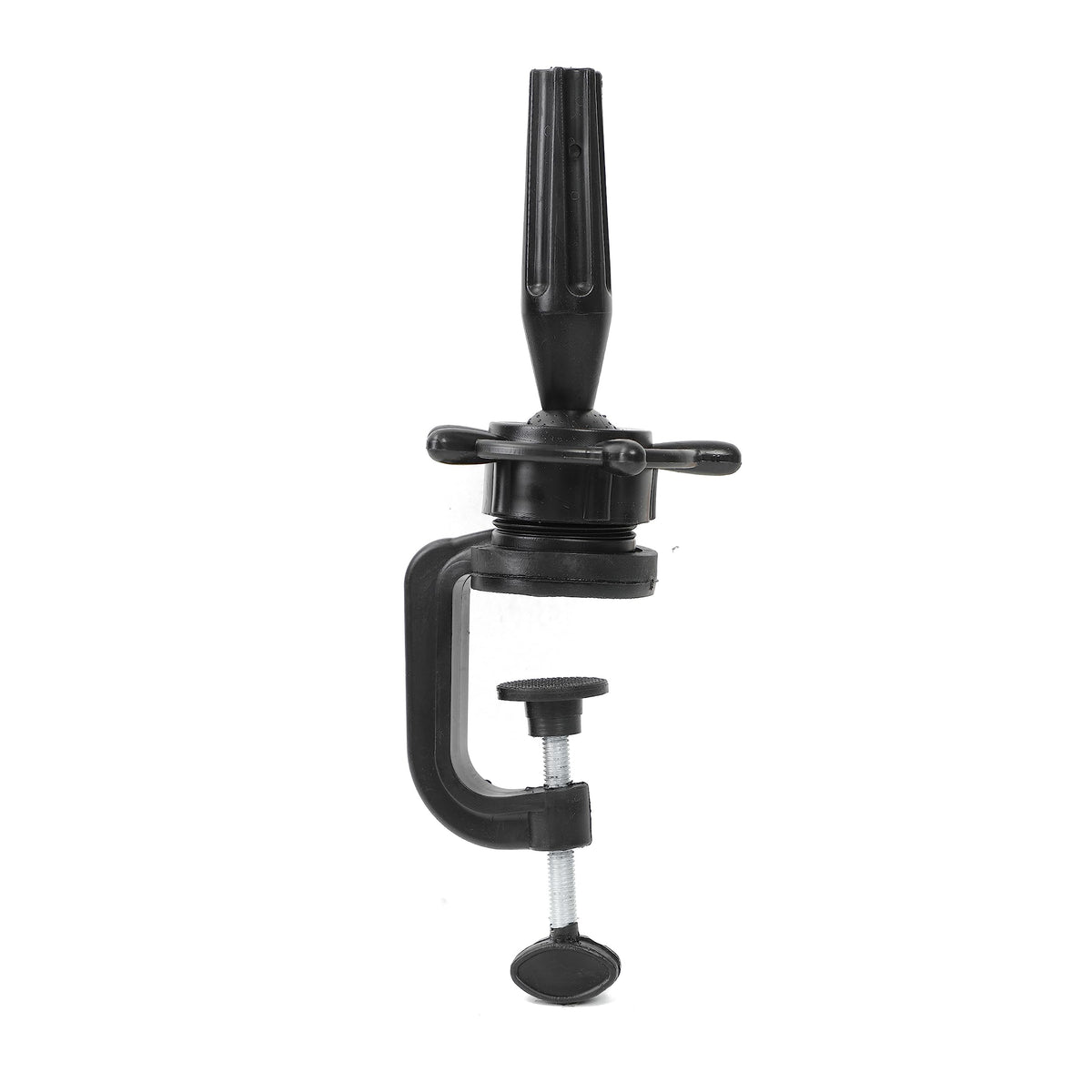 FU SHEN Wig Mannequin Head Stand on table showing secure clamp for steady practice