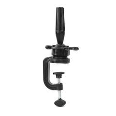 FU SHEN Wig Mannequin Head Stand on table showing secure clamp for steady practice
