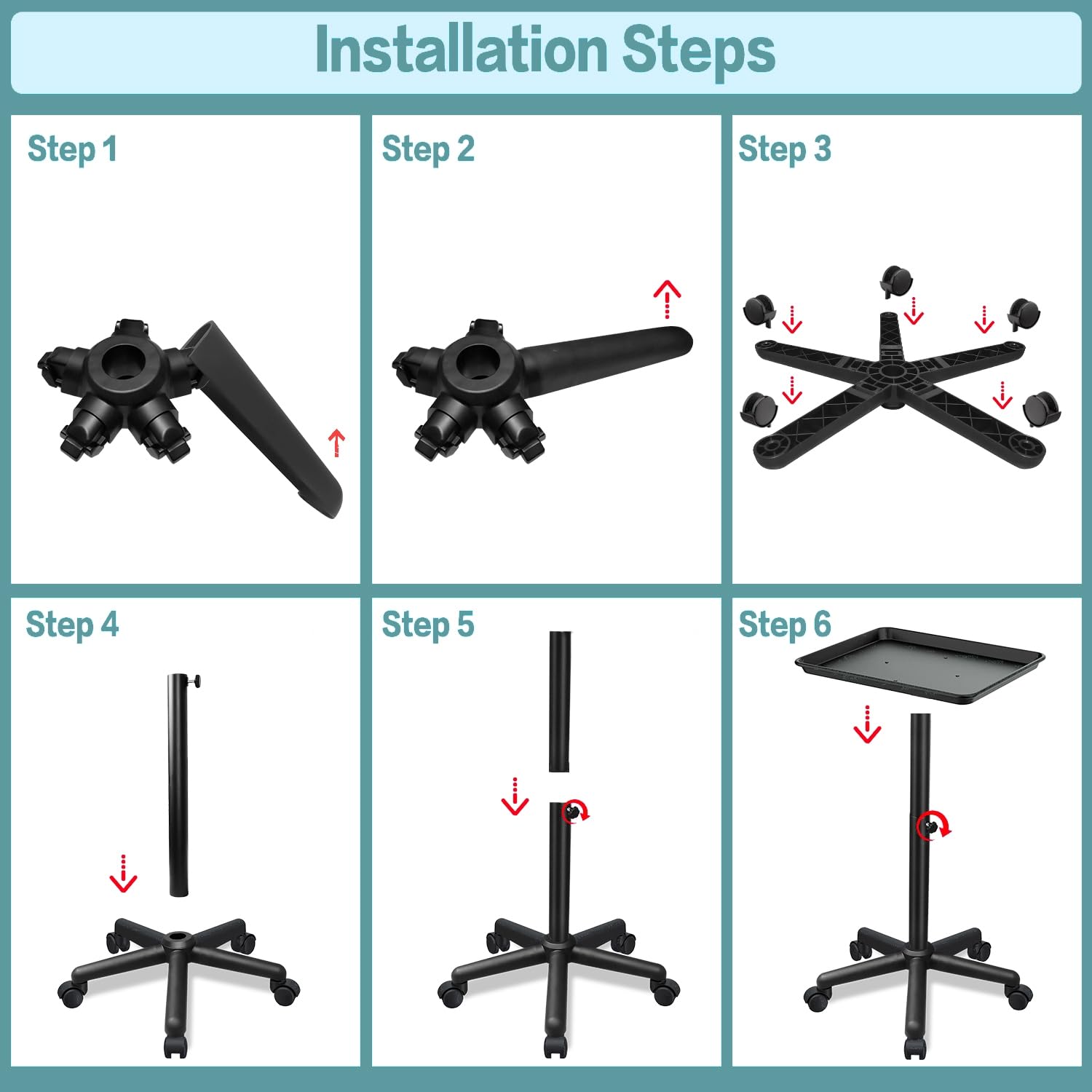 Fuehomue salon tray assembly-disassembly: quick setup and teardown for flexible workflows
