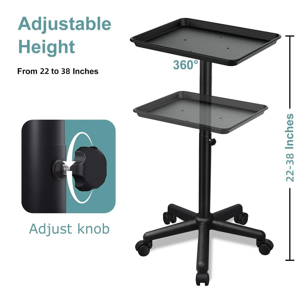 Fuehomue salon tray rolling five casters: smooth, quiet mobility in busy spaces