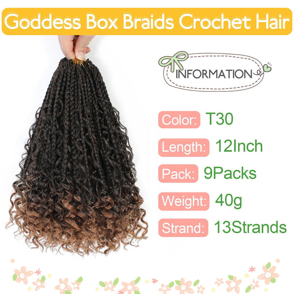 Fulcrum Goddess Box Braids with curly ends add soft texture and movement.