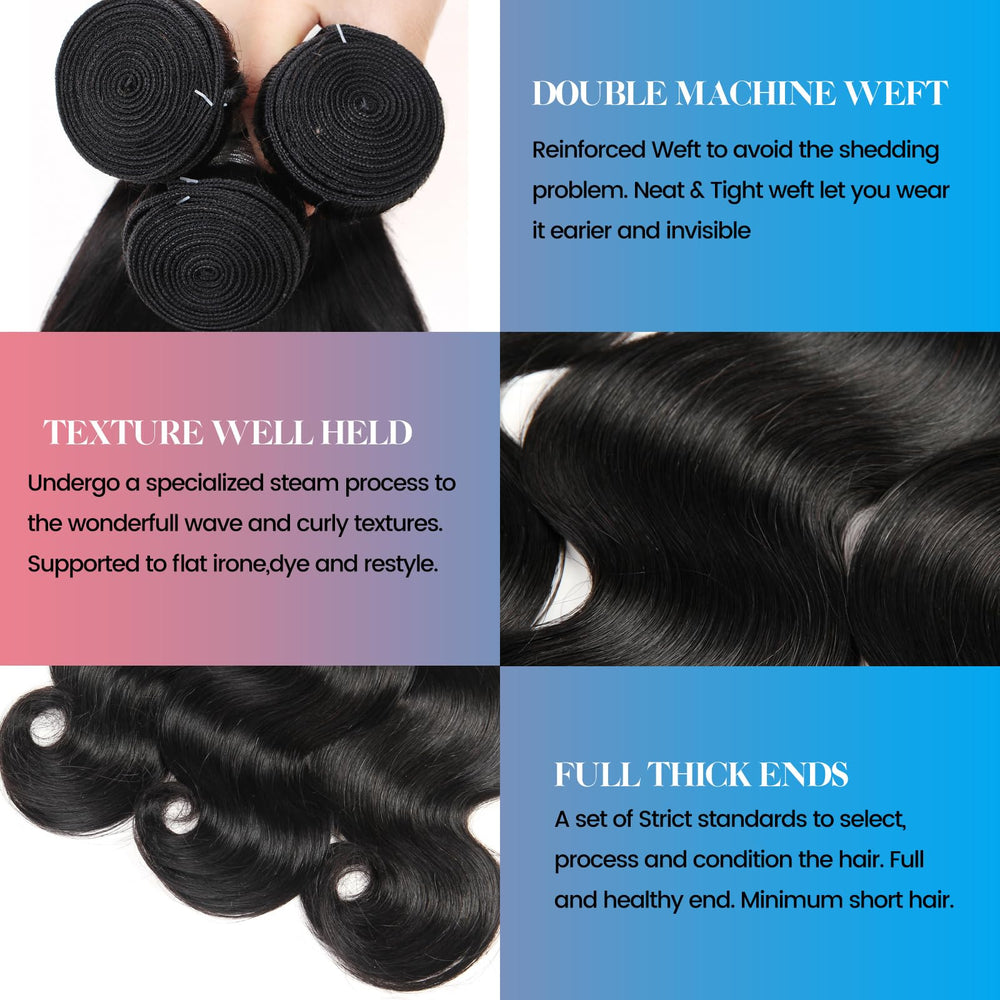 FulfilDRM body wave bundles 16 inch length with full density look