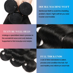 FulfilDRM body wave bundles 16 inch length with full density look