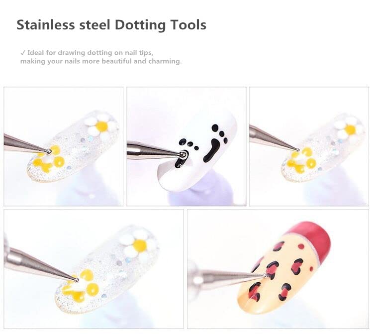 FULINJOY stainless steel dotting tips with multiple diameters for accurate dots