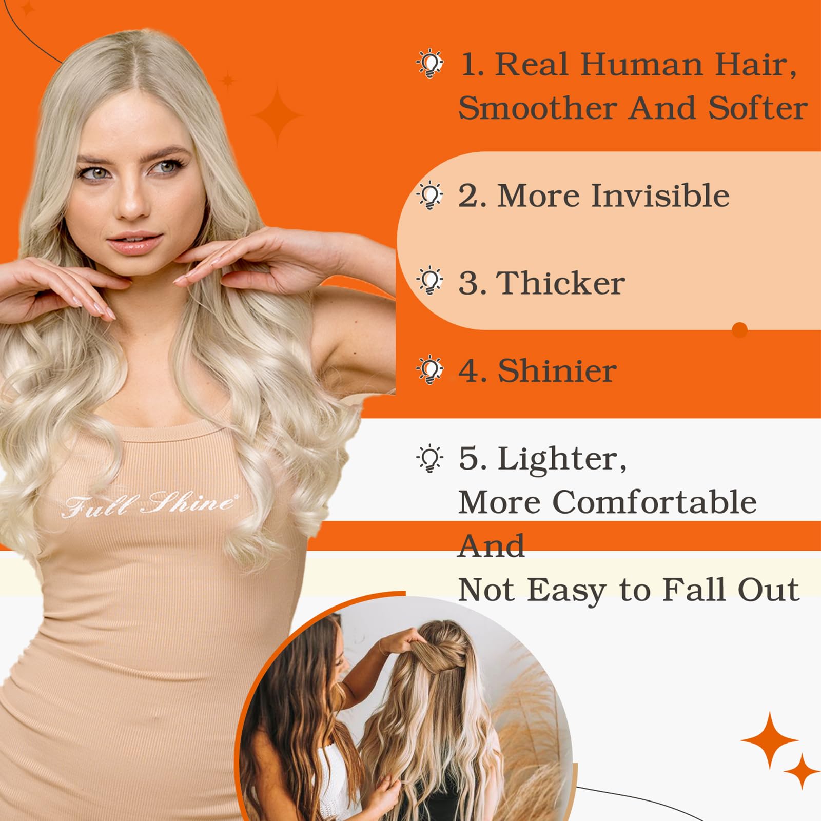 Full Shine 20-piece pack for quick length or volume upgrades.