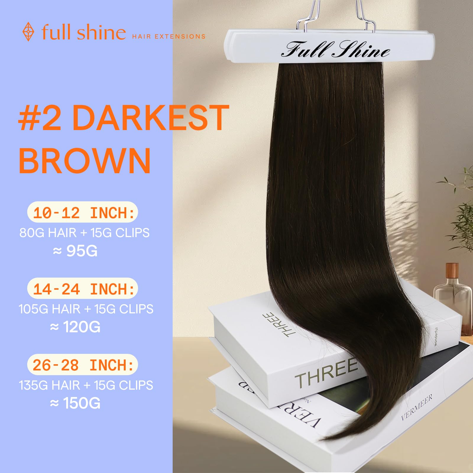Full Shine three layer weft close-up highlights durability and reduced shedding.
