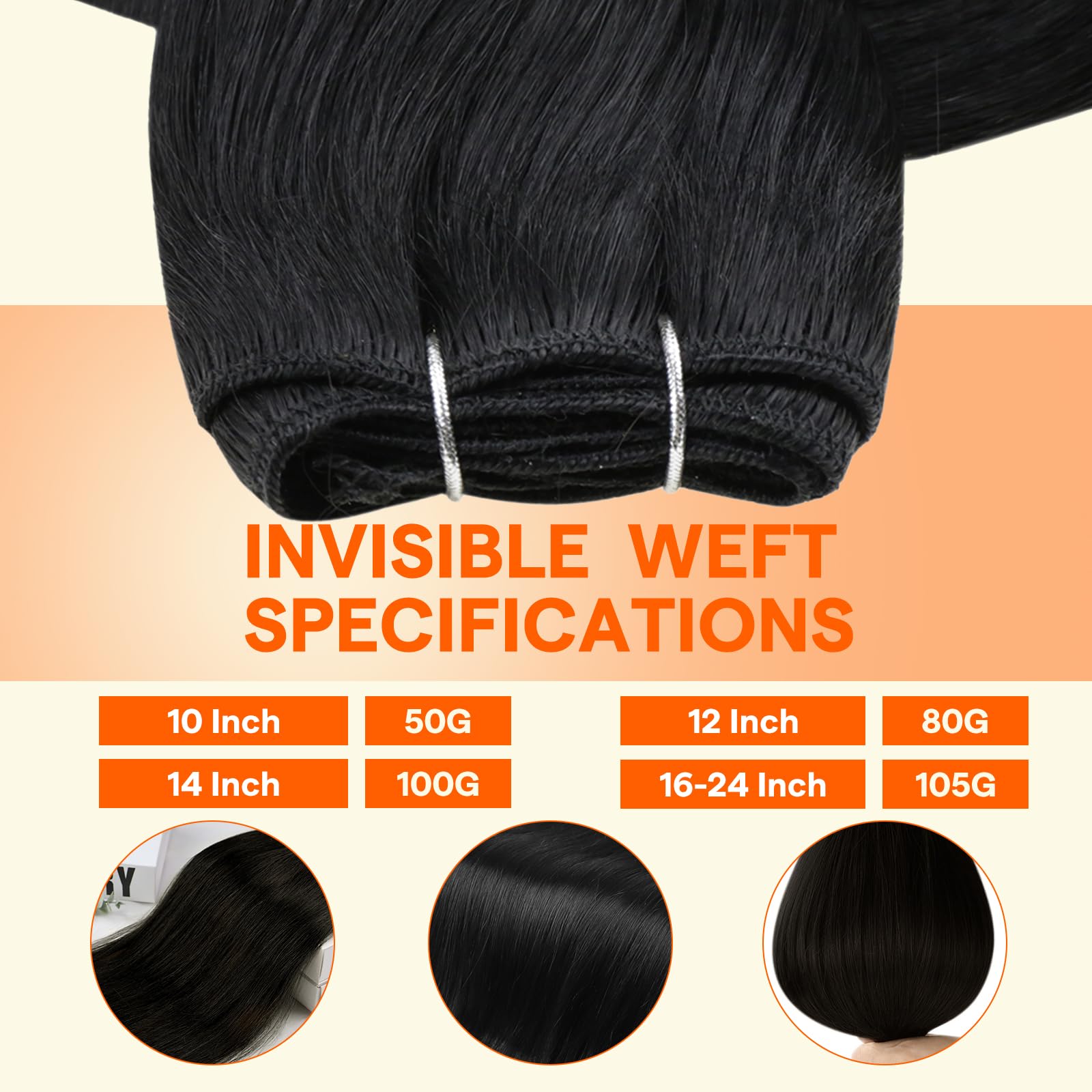 Full Shine double-weft extensions for thicker, durable ends.