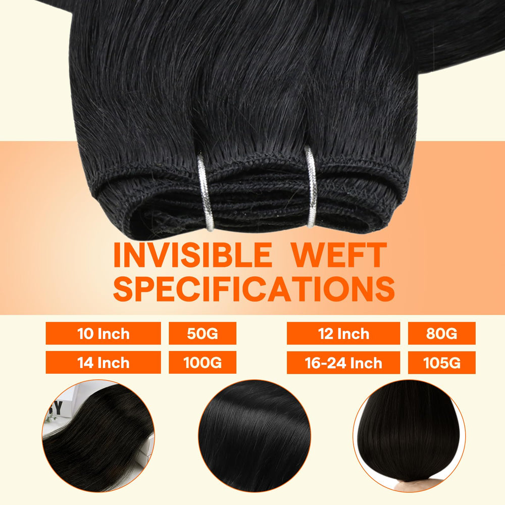 Full Shine double-weft extensions for thicker, durable ends.