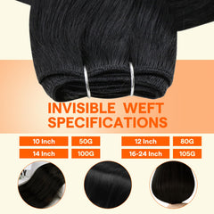 Full Shine double-weft extensions for thicker, durable ends.