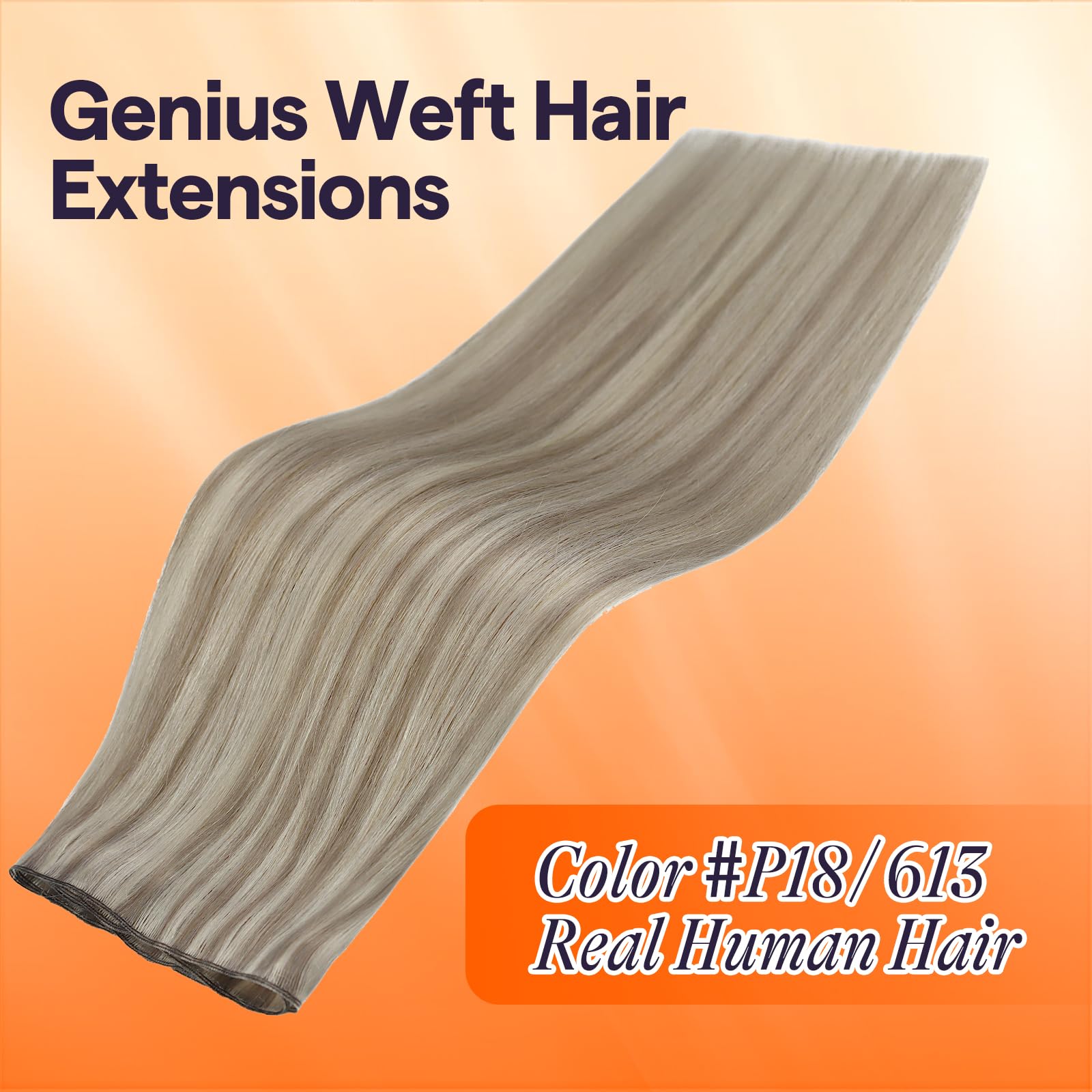 Full Shine hand-tied weft detail demonstrates lightweight construction for comfortable all-day wear