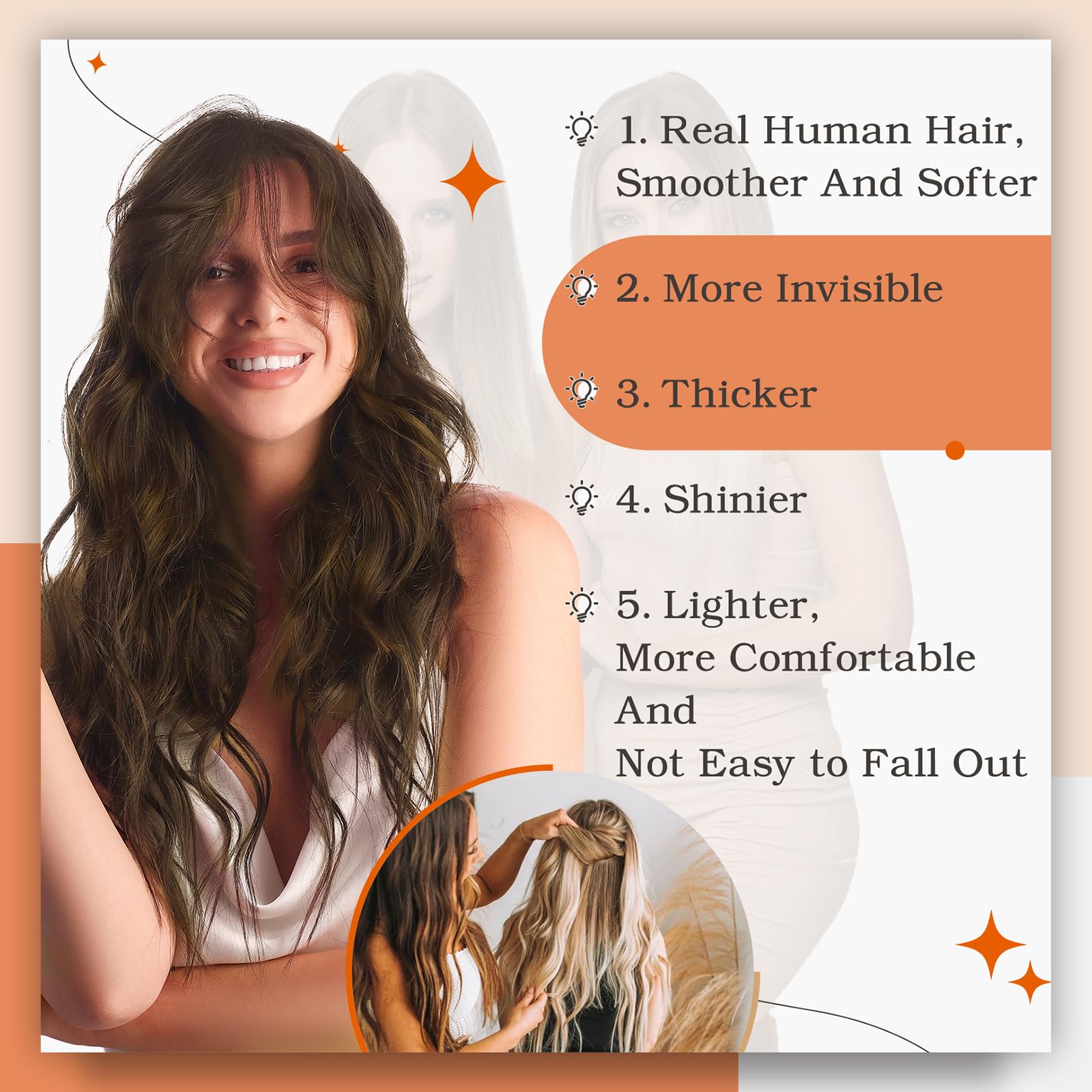 Full Shine Remy hair cuticle alignment close-up demonstrates reduced shedding and lasting shine.