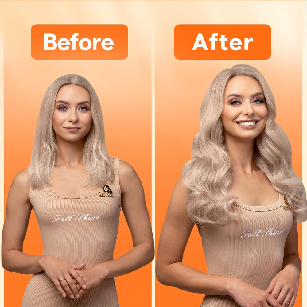 Full Shine seamless invisible blend creates a natural look from every angle
