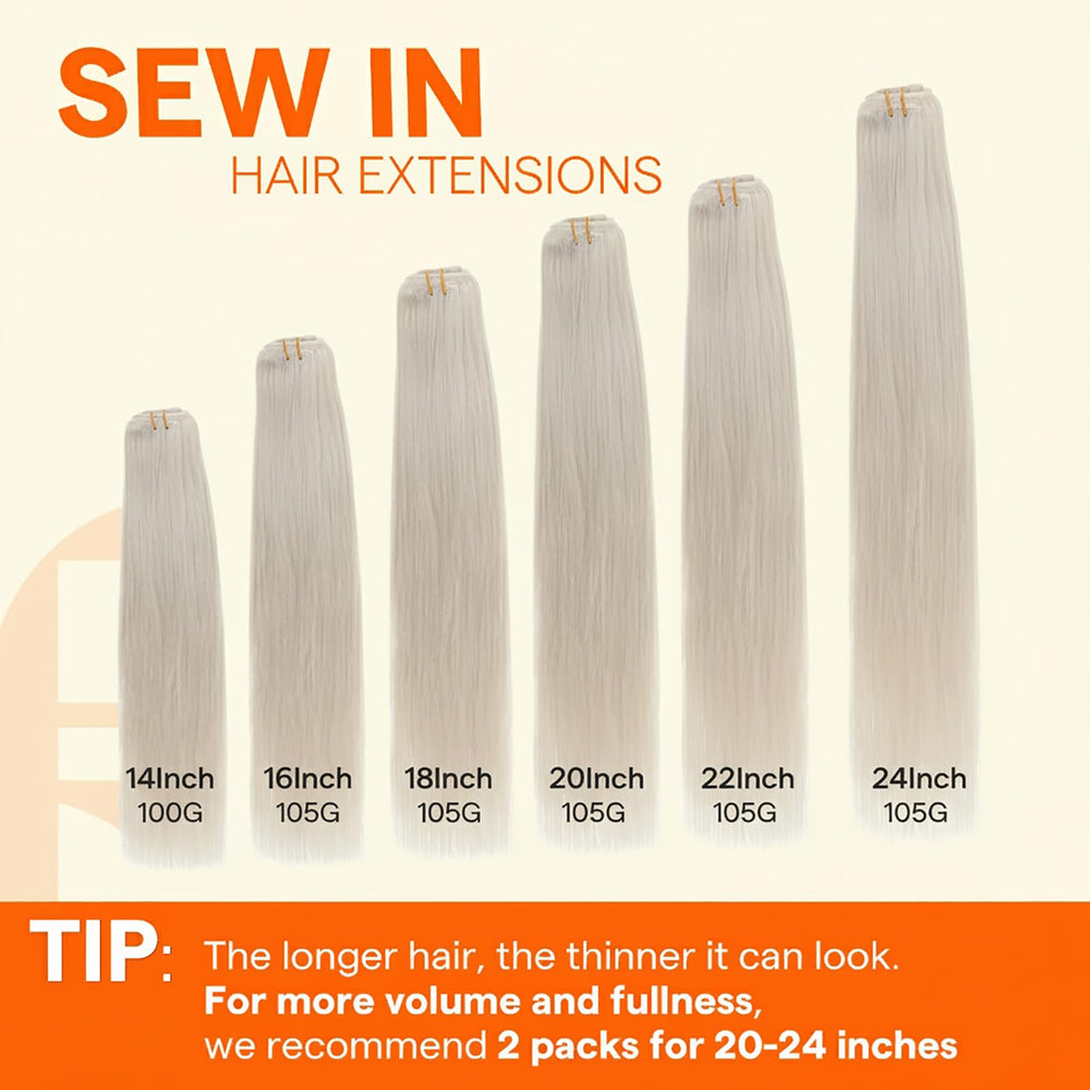 Full Shine sew-in extensions full-head option for seamless volume.
