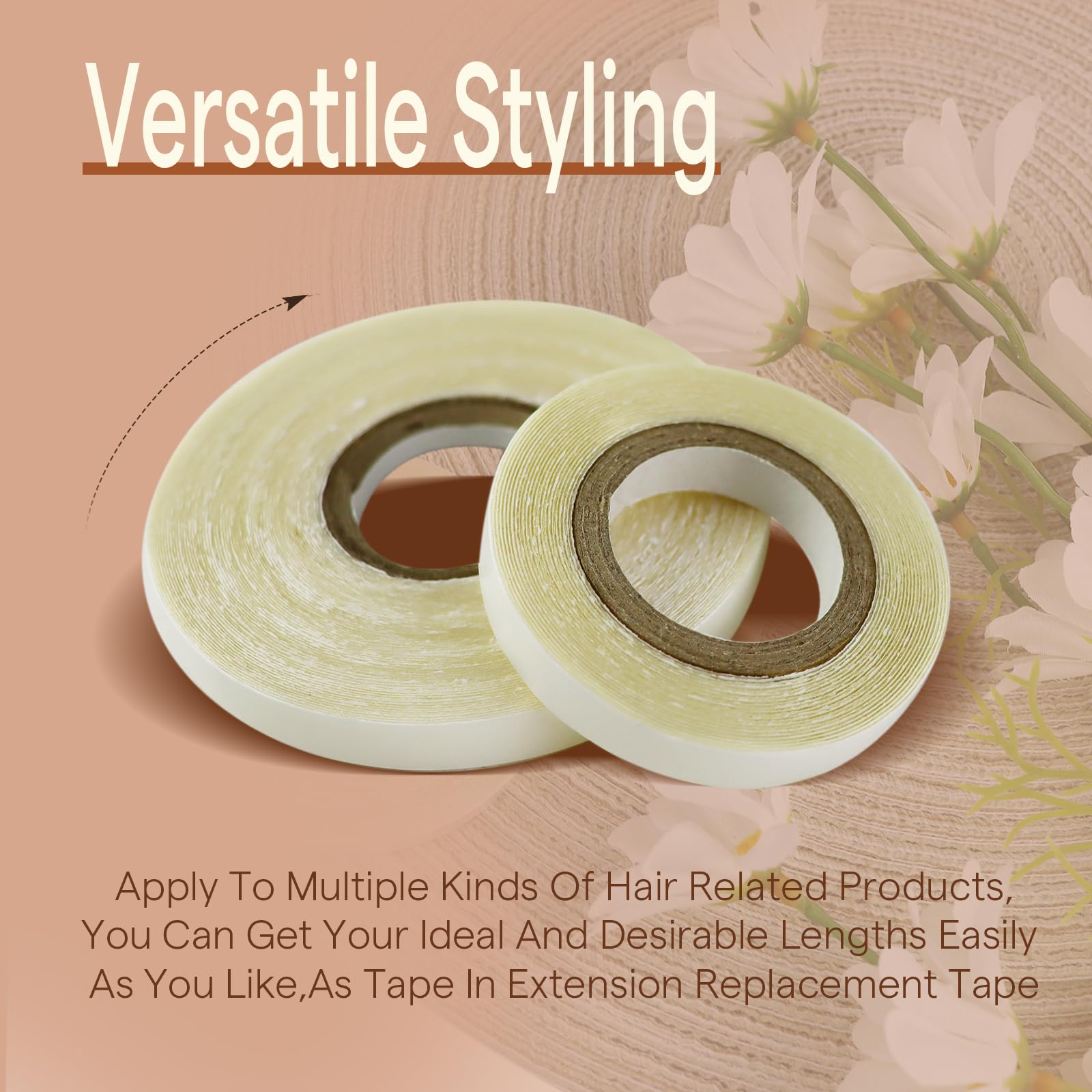 Full Shine tape application close-up demonstrates hair-friendly bonding.