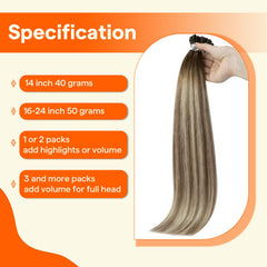 Full Shine U Tip extensions lightweight attachment demonstrates comfortable wear without bulky clips