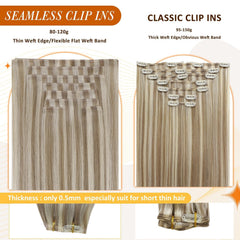 Full Shine volume-enhanced clip-ins demonstrate quick, dramatic fullness.