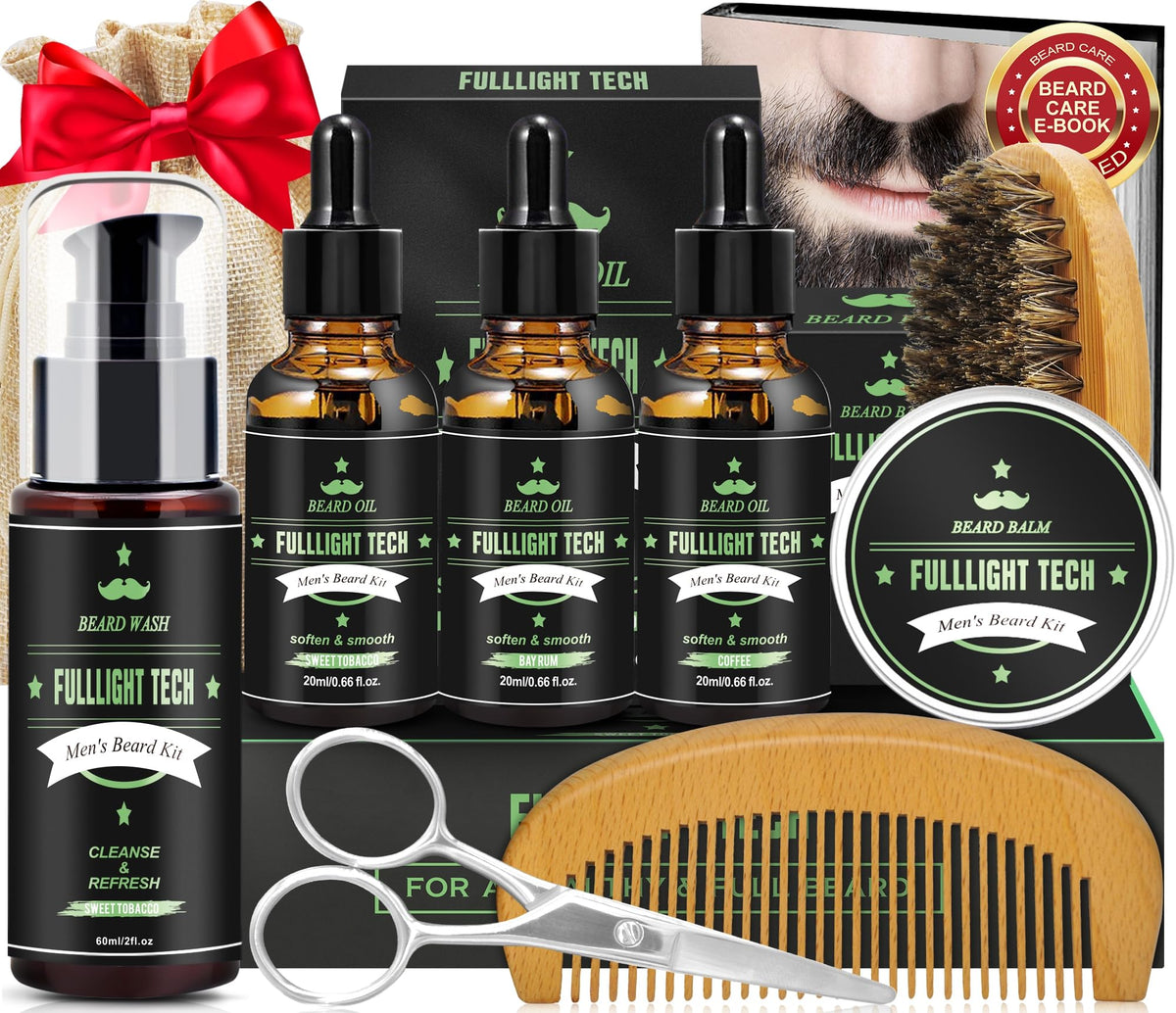 FullLIGHT TECH Dad Beard Kit gift box ready for gifting and daily grooming
