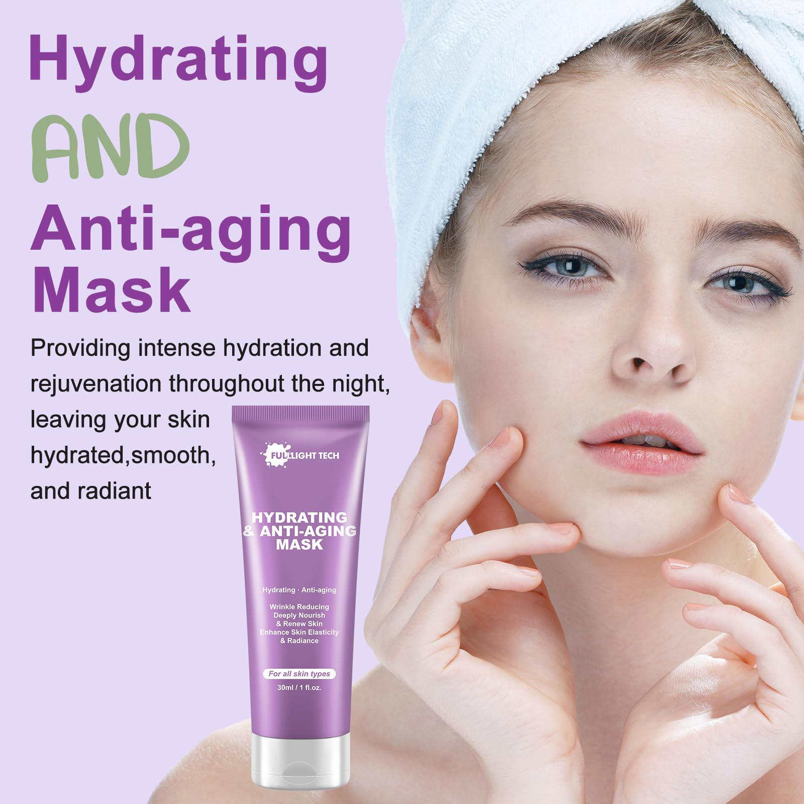 FULLLIGHT TECH facial serum bottle designed for hydration and radiant glow.